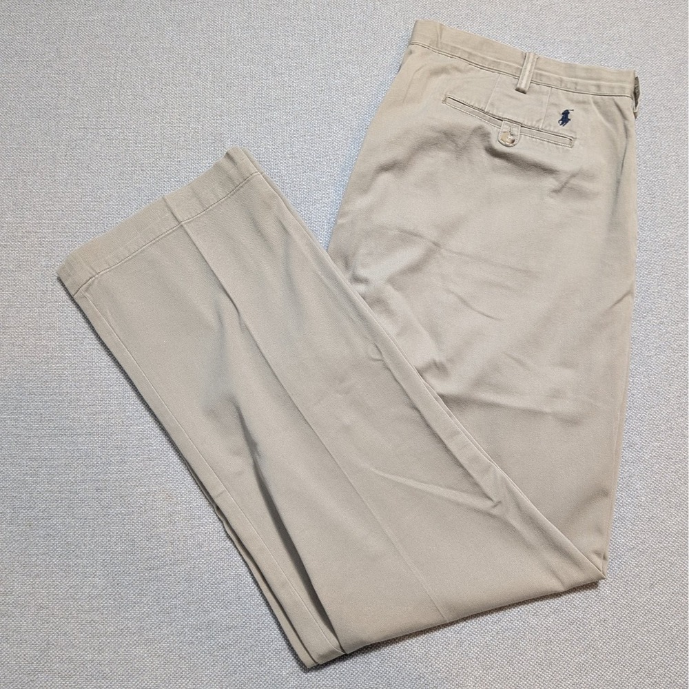 Polo Ralph Lauren Chino Pants Men's 40x32 Khaki Classic Fit Cotton Pony Logo